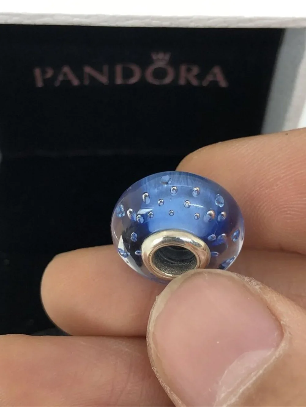 👍👍Pandora Blue Murano Glass Bead Charm - Picture 3 of 7